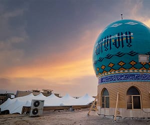 گنبد و سایبان کششی حیاط حسینیه حاج تقی