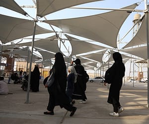 راه پیمایی اربعین زیر سایبان مرزی شلمچه