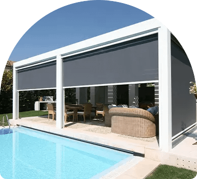 زیب پرده لب استخر