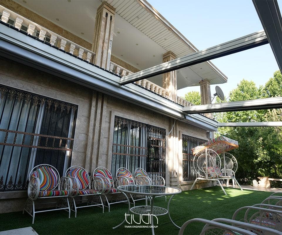 سایبان متحرک حیاط