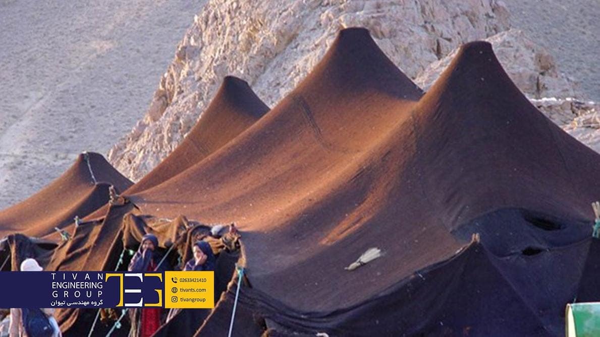 جنس چادر کوچ نشینان در مناطق مختلف جهان متفاوت است.