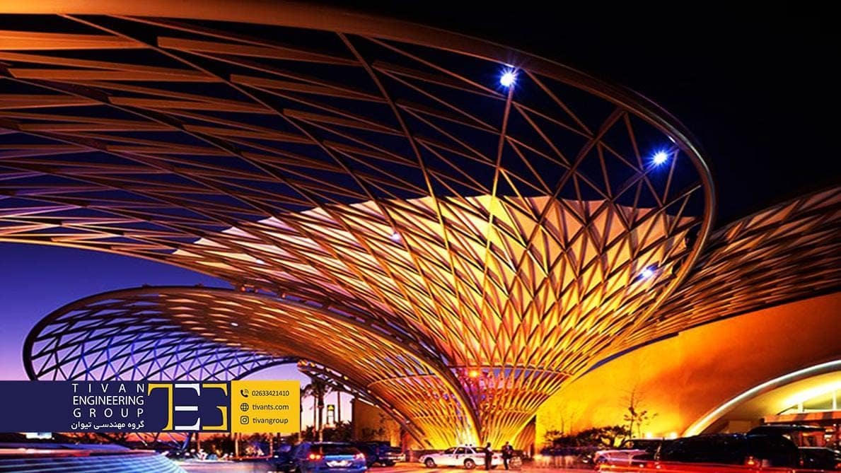 سازه های چادری و کششی معروف